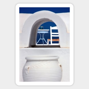 Have a seat in Firostefani - Santorini island Sticker